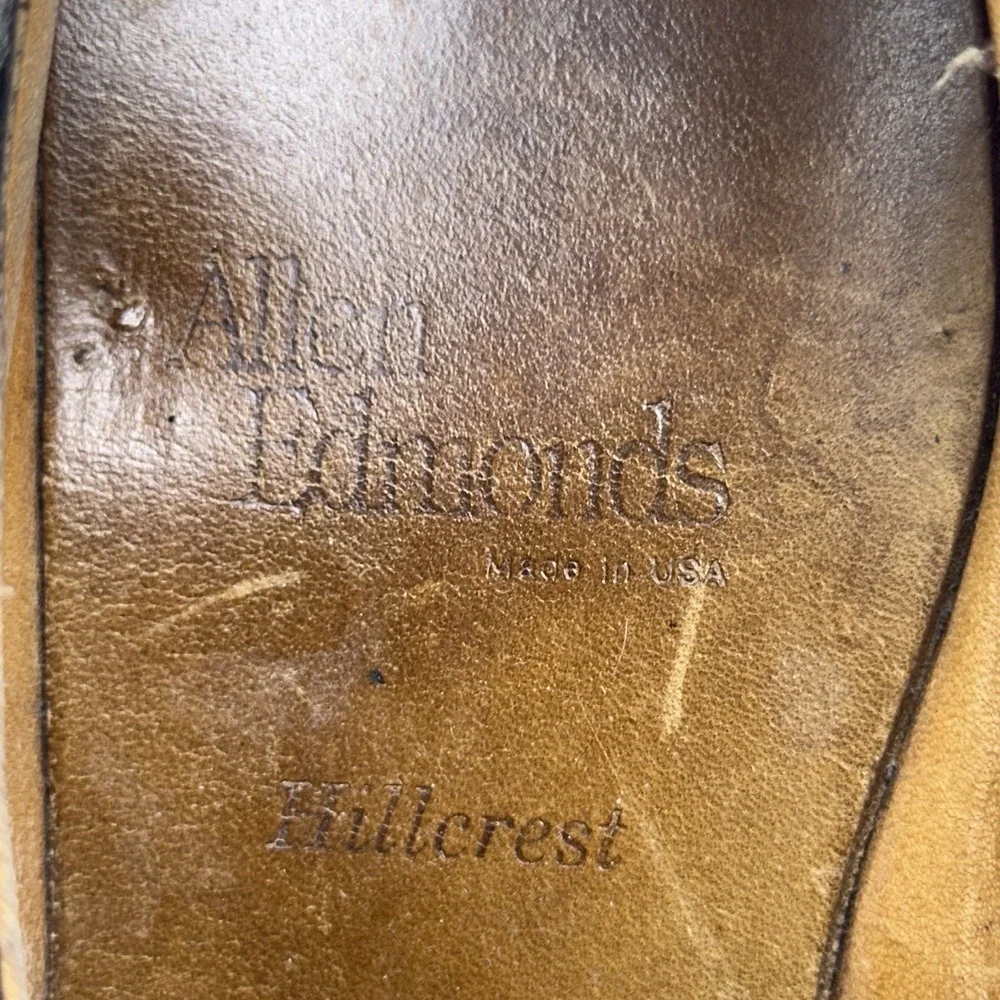 Allen Edmonds Hillcrest Mens‎ Size 10 D Burgundy Brown Leather Dress Shoes